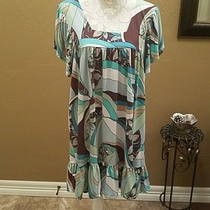 Fun print shift dress
